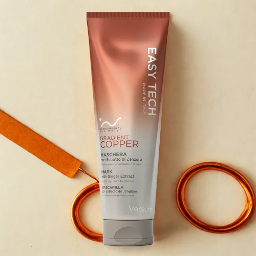 Gradient copper-toned hair color. Gradient copper-toned hair color.