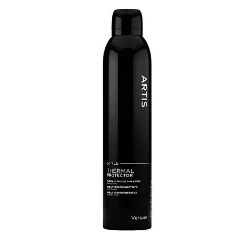 Thermal Protector by Versum – heat protection spray for hair in a sleek bottle. Thermal Protector by Versum – heat protection spray for hair in a sleek bottle.