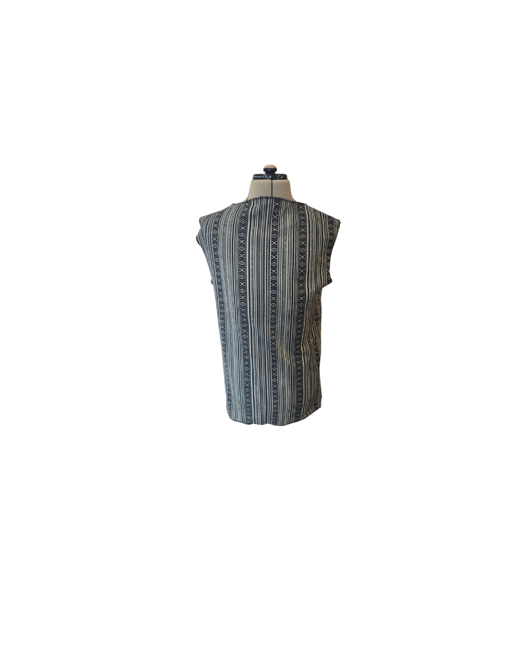Simple Black Striped Vest