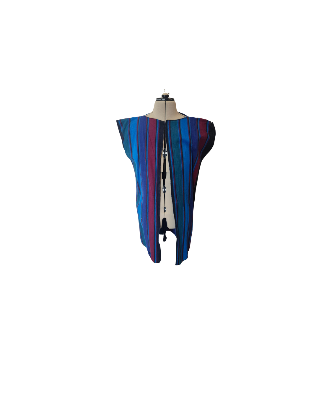 Simple Blue Striped Vest