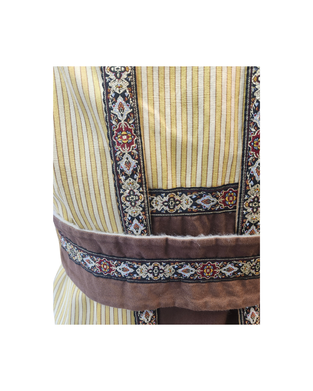 Yellow and Brown Striped Robe