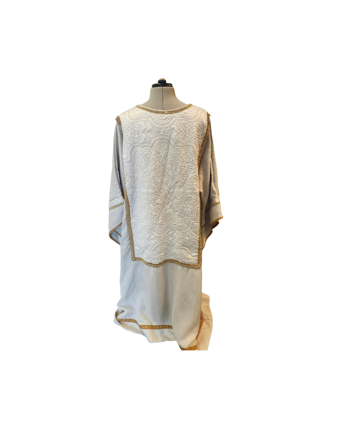 Cream Embroidered Men's Robe