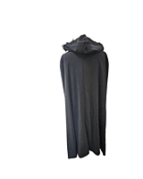 Black Cape w/Fur Trimmed Hood