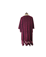 Red Velvet Burnout Cloak