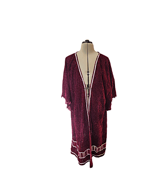 Red Velvet Burnout Cloak