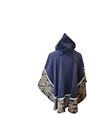 Blue Hooded Capelet