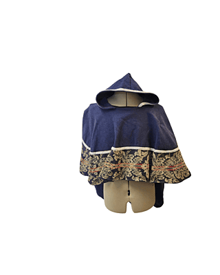 Blue Hooded Capelet