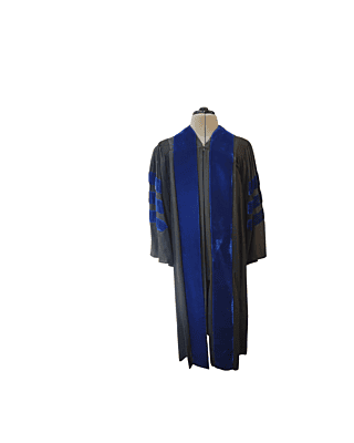 Black and Blue Collegiate Robe