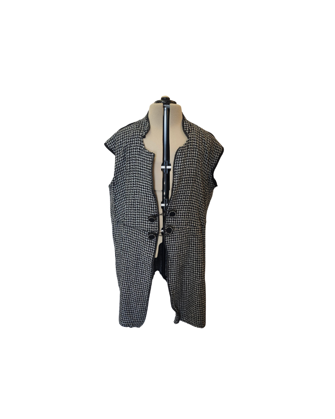Silver and Black Extra Long Doublet