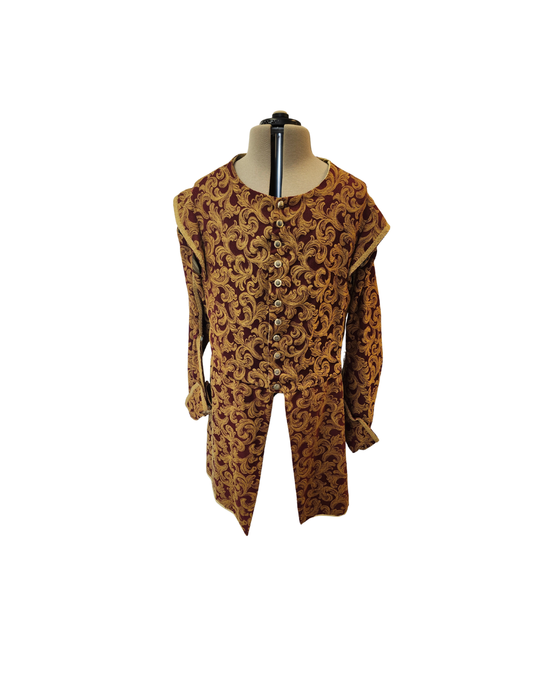 Red and Gold Patterned Doublet