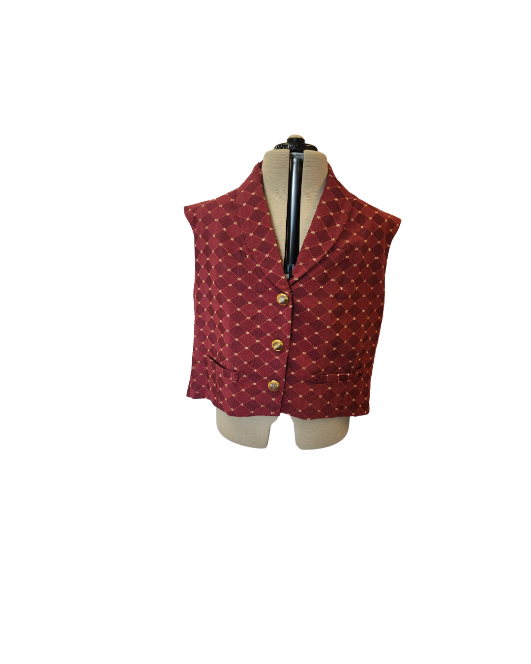 Red Vest w/Diamond Patterning