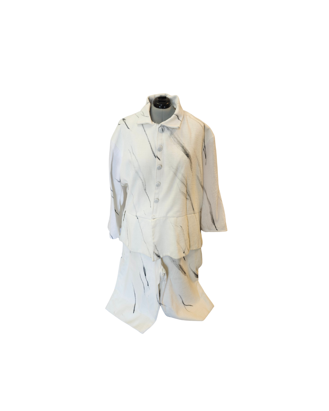 White and Marbled Doublet Set