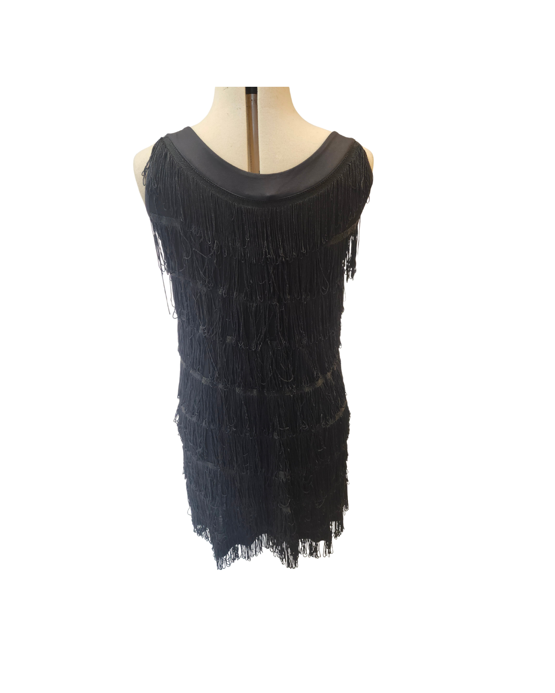 Black Flapper Fringe Dress