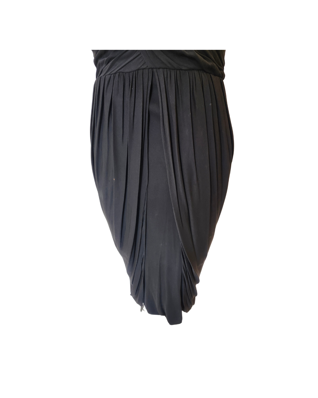 Black Gathered Tulip Dress