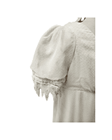 White Distressed Regency Gown