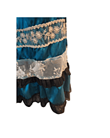 Teal Satin Regency Gown w/Lace