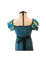 Teal Satin Regency Gown w/Lace
