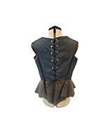 Grey Overbust Corset w/Peplum