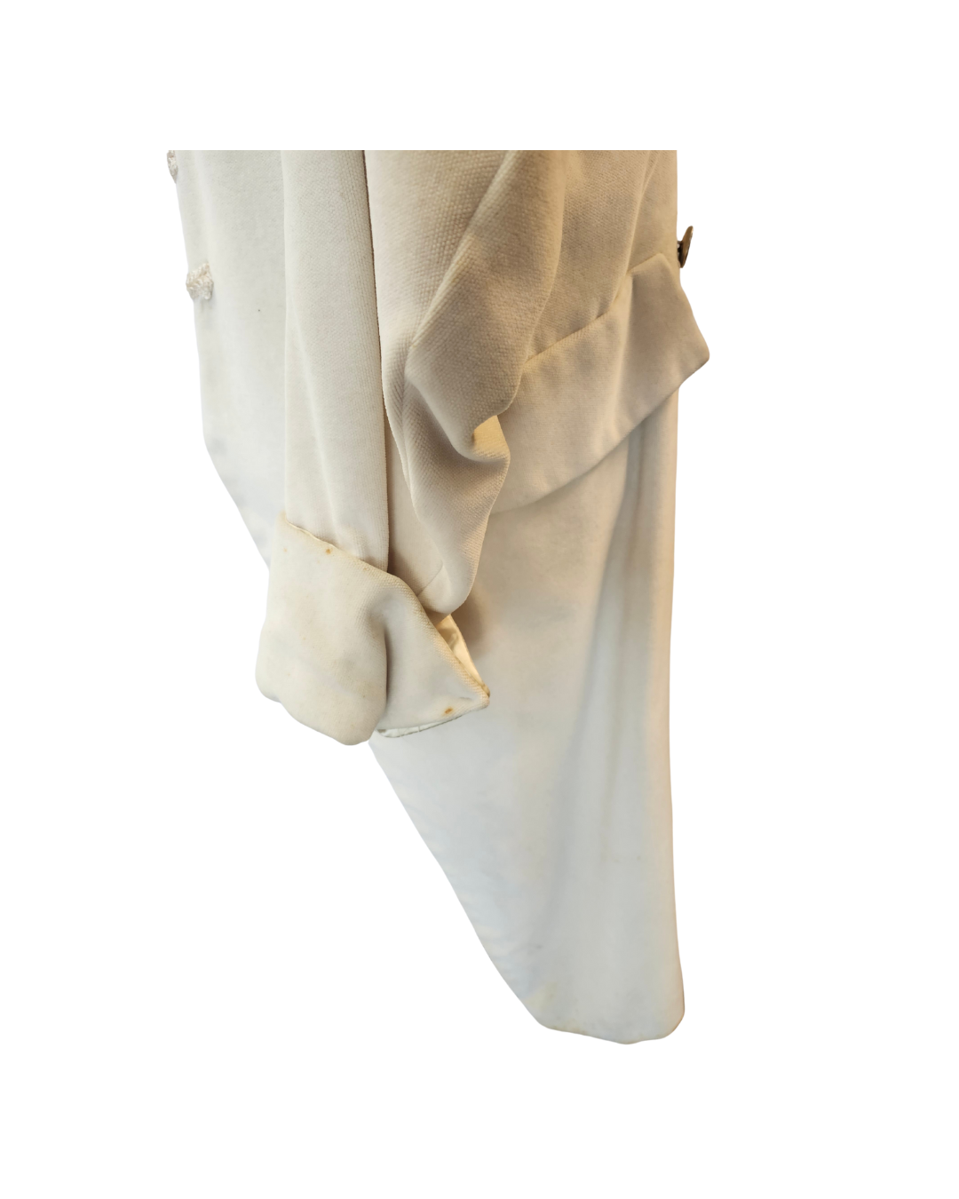 Cream Velvet Regency Coat- L