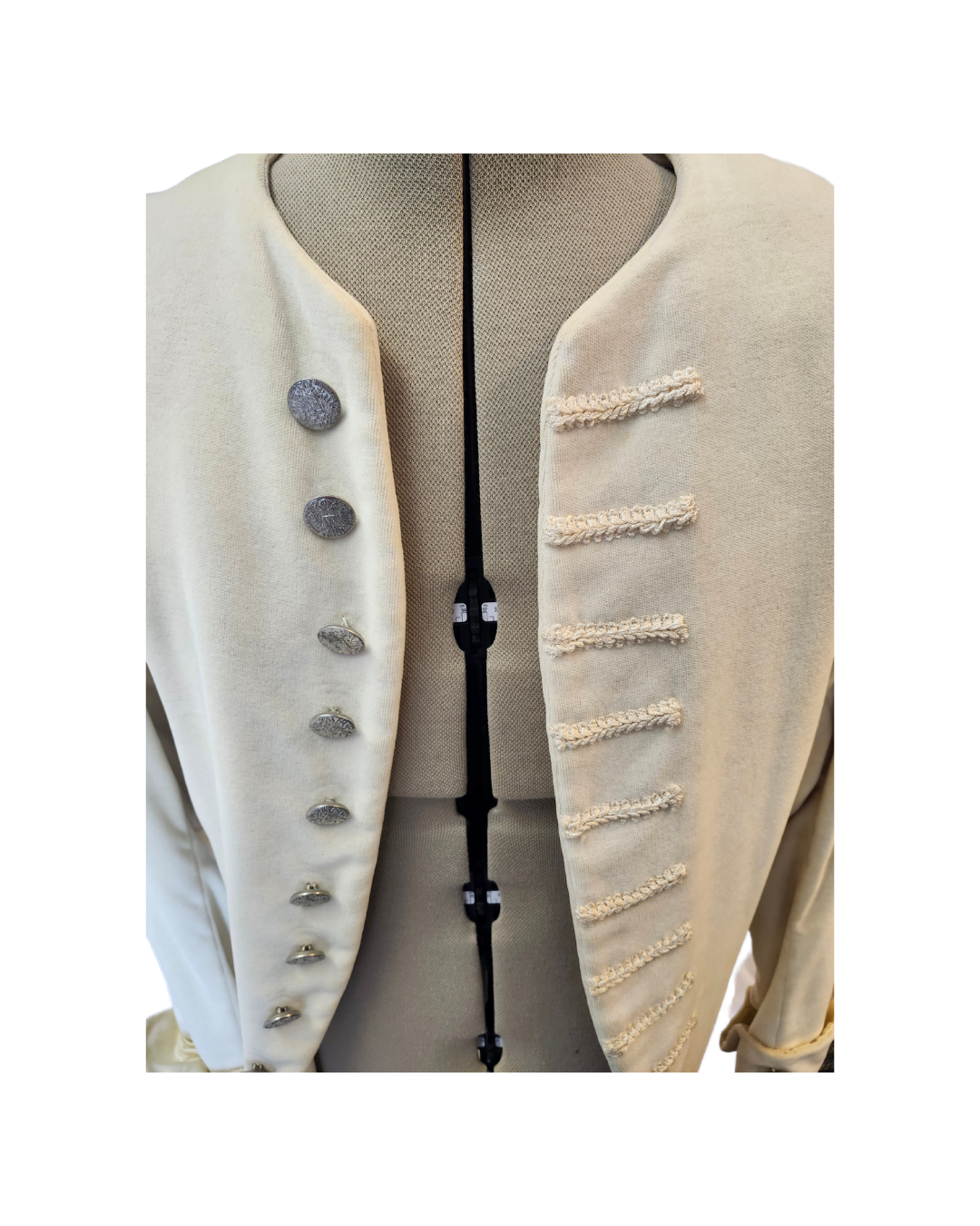 Cream Velvet Regency Coat- L