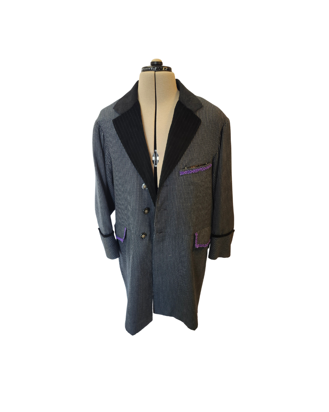 Black and Grey Cutaway Morning Coat