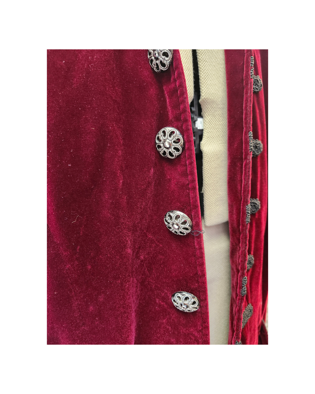 Red Velvet Frock Coat