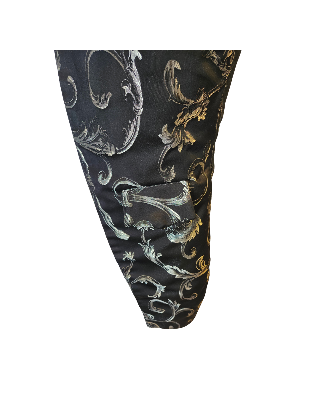 Black and Silver Brocade Jacket