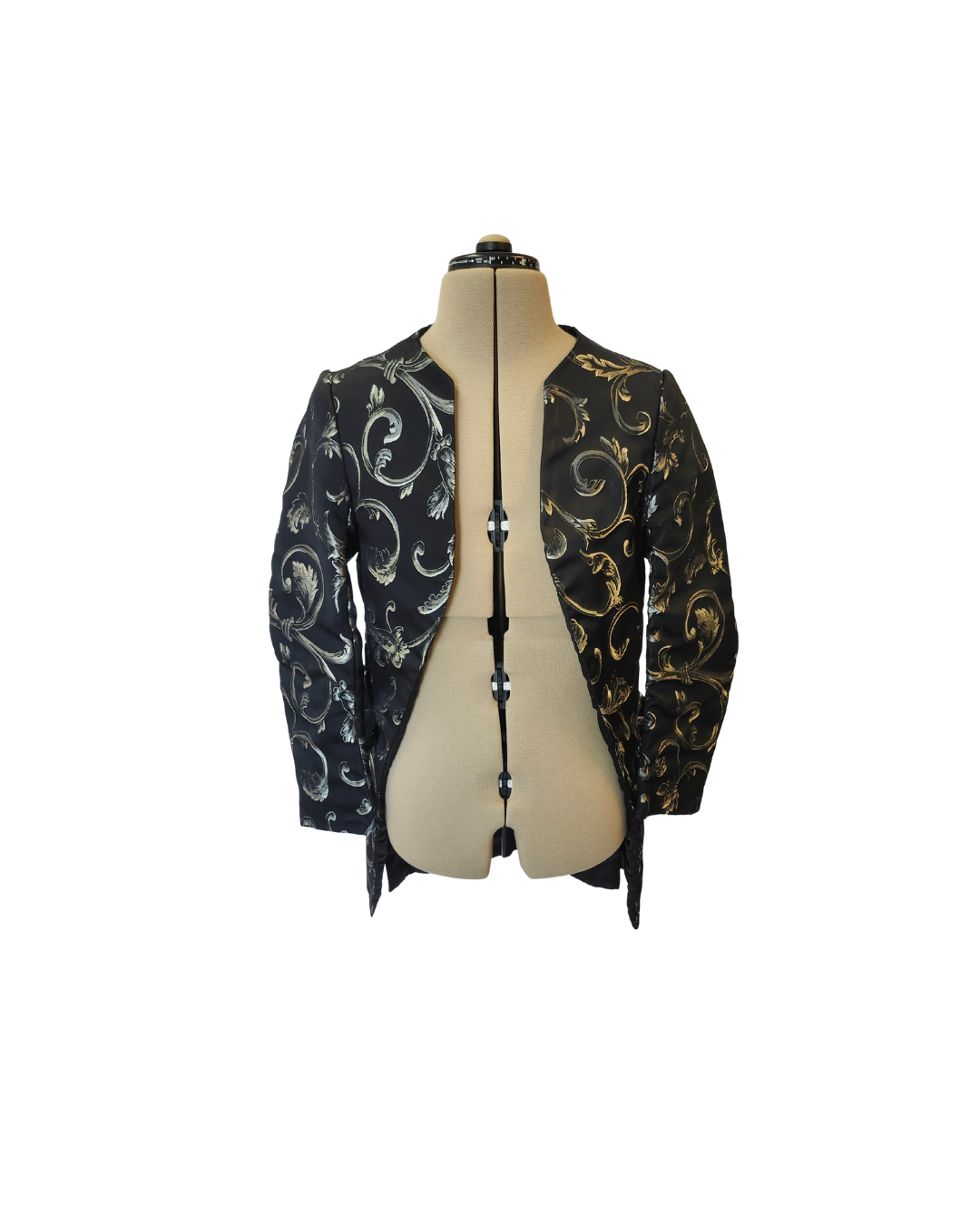 Black and Silver Brocade Jacket