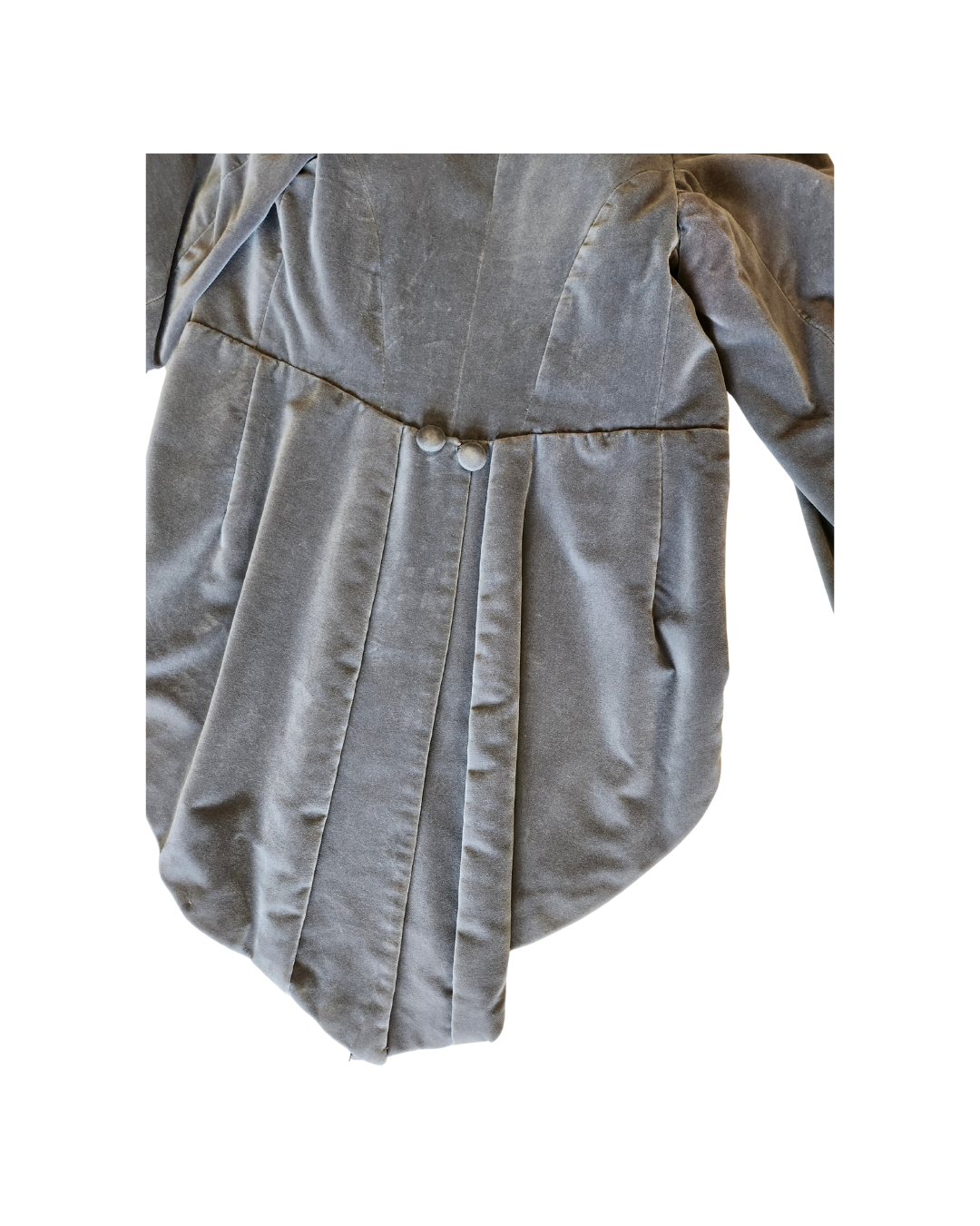 Light Grey Velvet Tailcoat