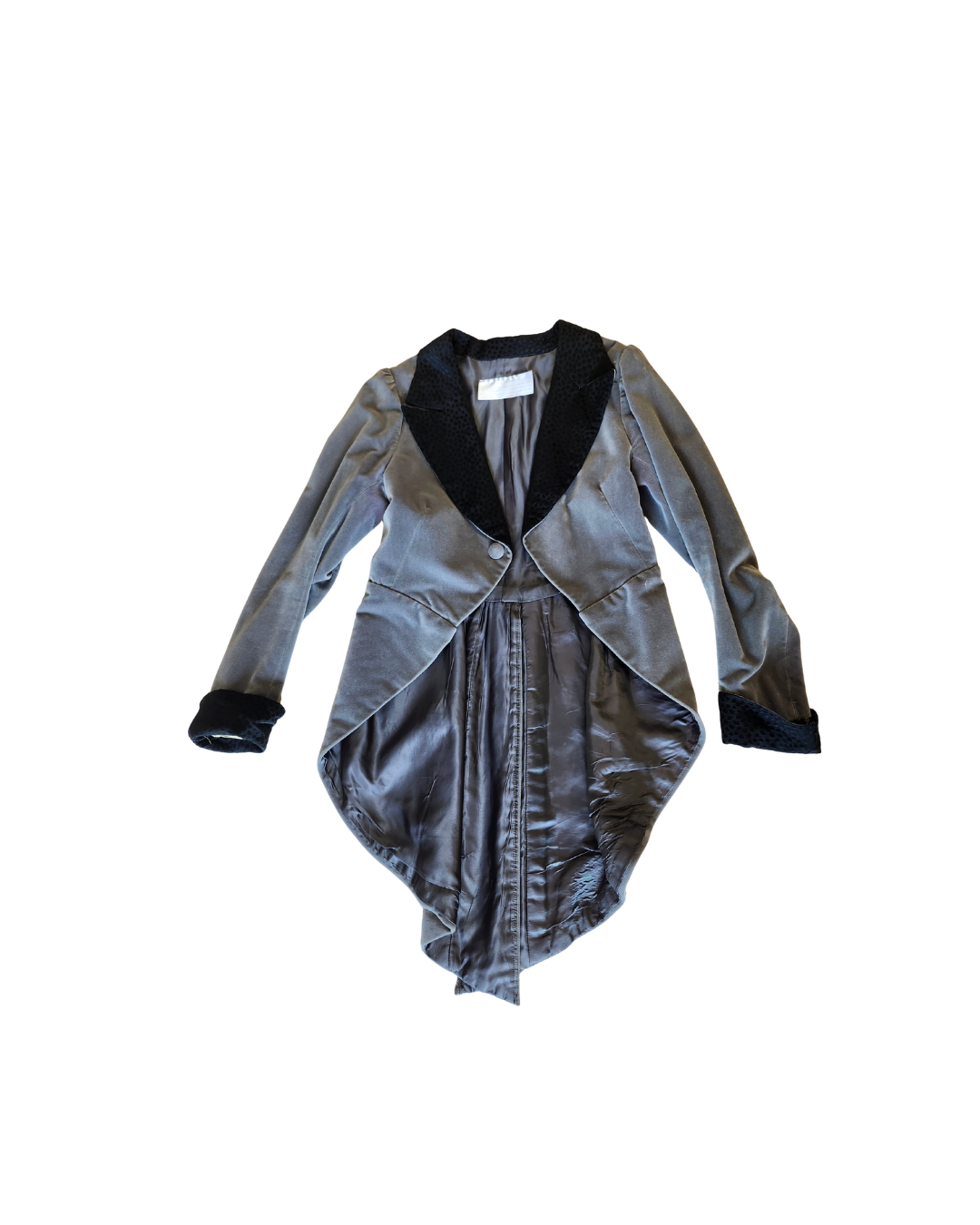 Light Grey Velvet Tailcoat