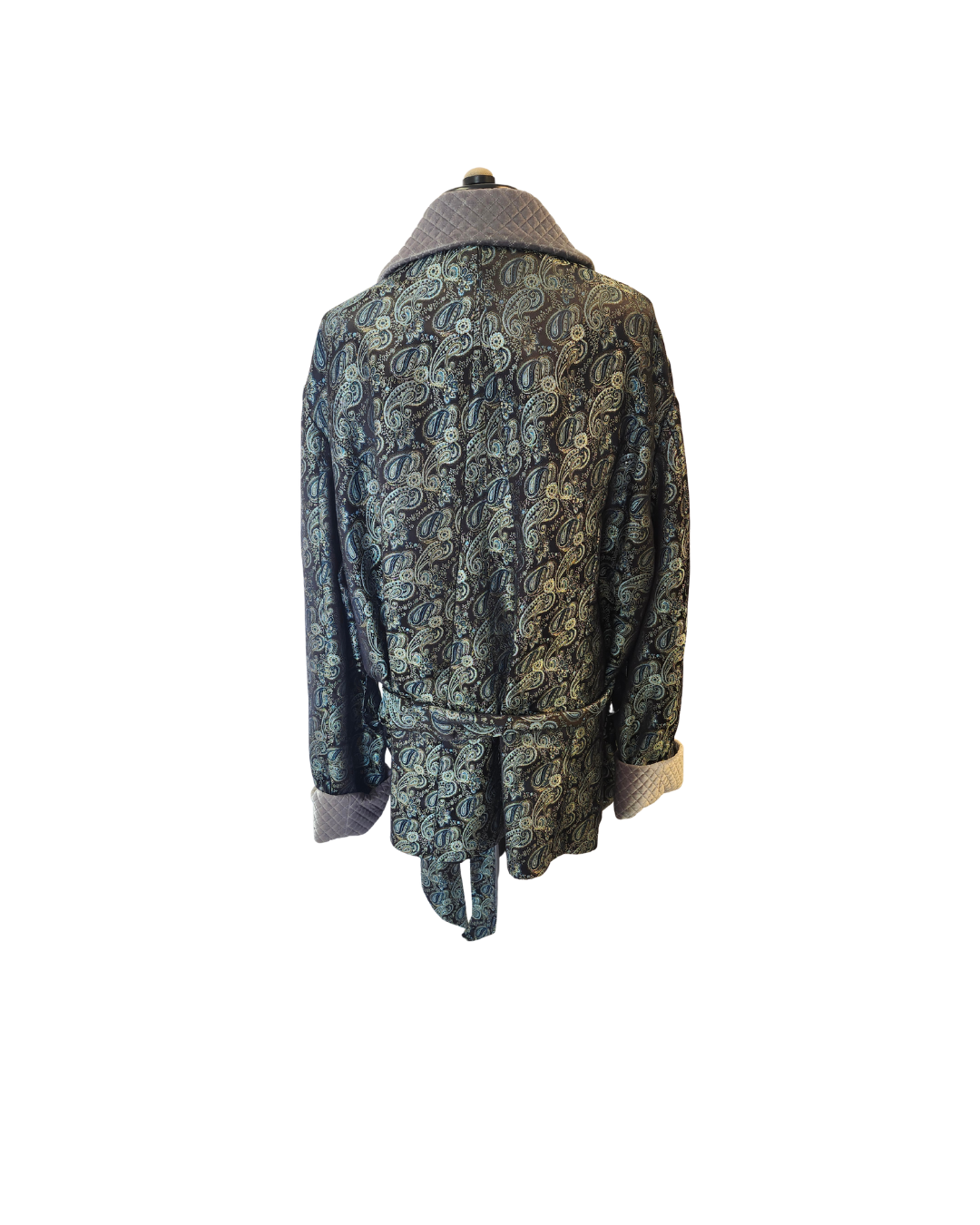 Blue and Green Brocade Jacket