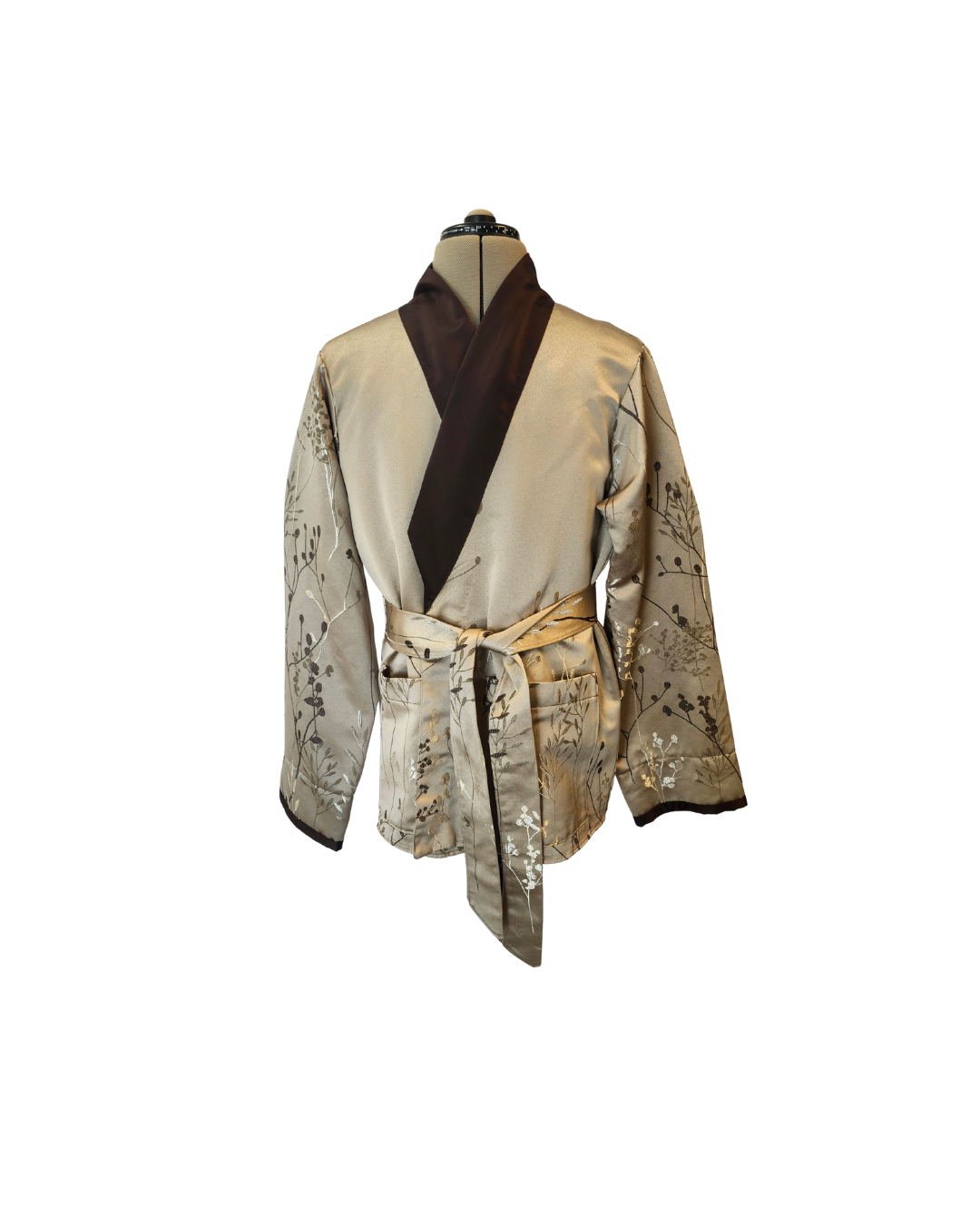 Tan and Brown Brocade Jacket