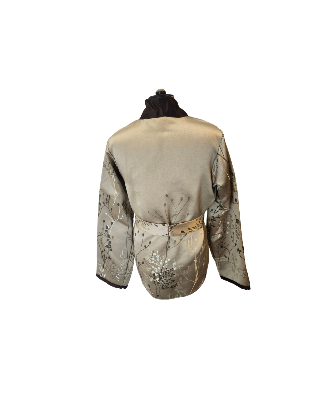 Tan and Brown Brocade Jacket