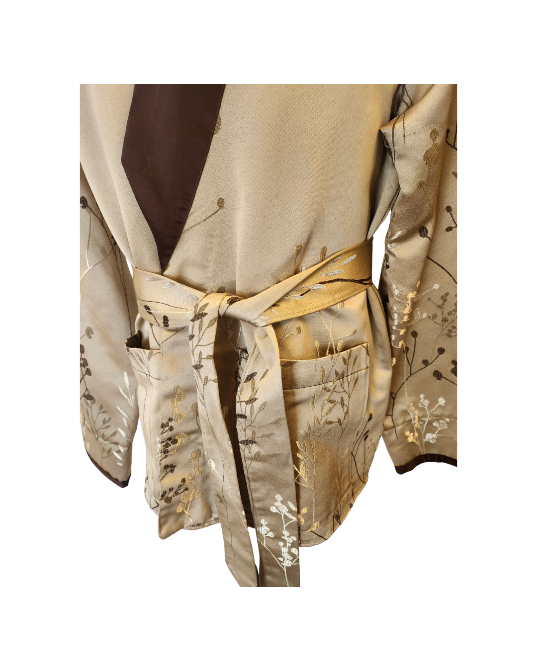 Tan and Brown Brocade Jacket