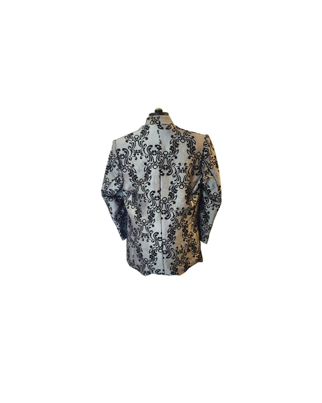 Silver & Black Brocade Jacket