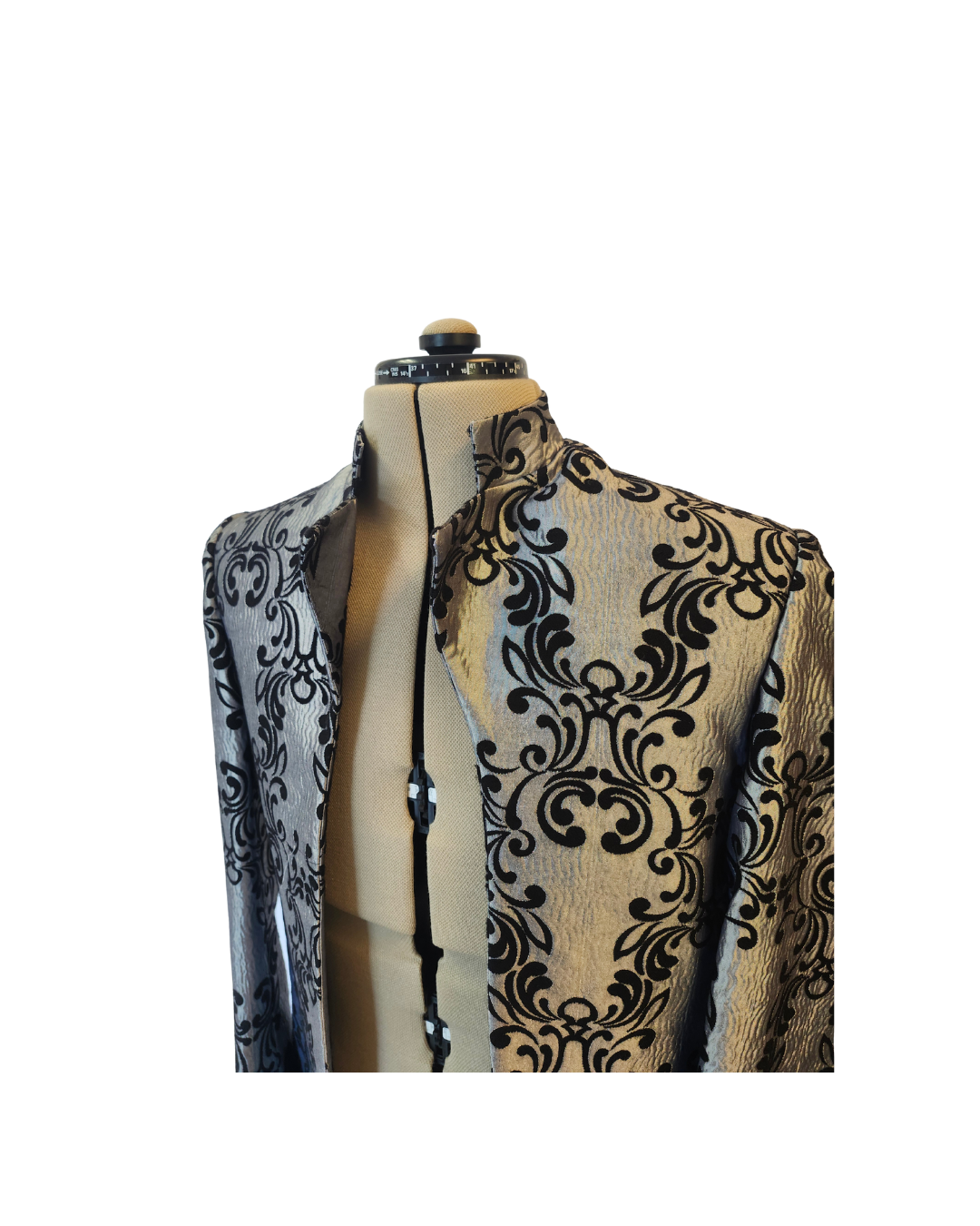 Silver & Black Brocade Jacket