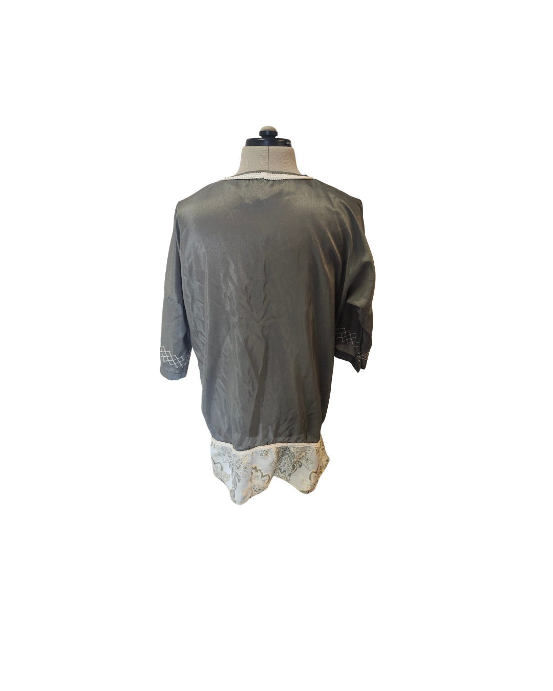 Green Silk Shirt w/Embroidery