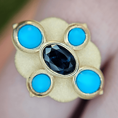 'Trio of Azure' Ring 'Trio of Azure' Ring