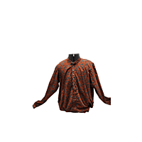 Dark Orange Paisley Print Shirt Dark Orange Paisley Print Shirt