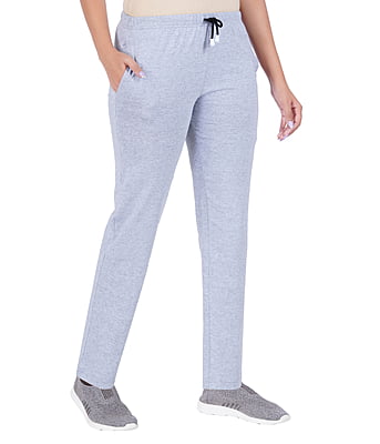 Wemyc Women's Cotton Solid Rib Track Pant Joggers | Stretchable Sports Wear Track Pant for Women
