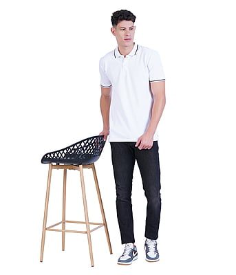 Wemyc Men's Cotton Rich Solid Polo T-Shirt Regular Fit Combo