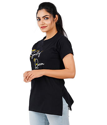 Printed Regular Fit T Shirt -Black Printed Regular Fit T Shirt -Black