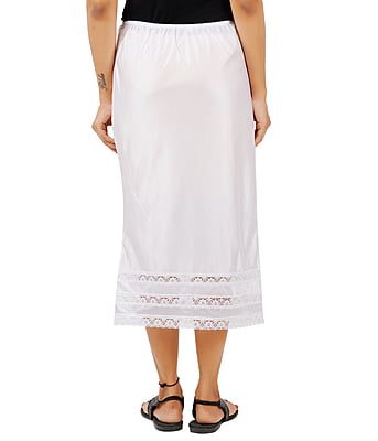 White Half Slip Long Underskirt Undergarments Slip l Soft Satin Skirt Dress Extender for Women White Half Slip Long Underskirt Undergarments Slip l Soft Satin Skirt Dress Extender for Women