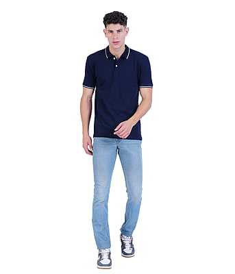 Wemyc Men's Cotton Rich Solid Polo T-Shirt Regular Fit Combo