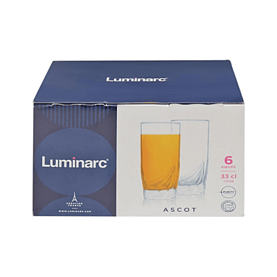 Ascot 33 CL طقم كاسات عصير لومينارك 6 كاسات Ascot 33 CL طقم كاسات عصير لومينارك 6 كاسات
