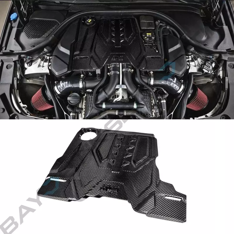Carbon Fiber Engine Valve Cover – S62 Style for BMW F90 M5 & F91/F92/F93 M8 (2018–2023) Carbon Fiber Engine Valve Cover – S62 Style for BMW F90 M5 & F91/F92/F93 M8 (2018–2023)