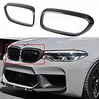 Real Carbon Fiber Grille Insert Trim Covers for BMW F90 M5 (2018–2020 Pre-LCI)