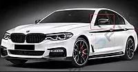 Real Carbon Fiber Add-On Mirror Cover Caps for BMW G30 5 Series (2017–2023, LHD)