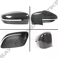 Real Carbon Fiber Add-On Mirror Cover Caps for BMW G30 5 Series (2017–2023, LHD)