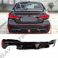 M5 CS Style Gloss Black Rear Diffuser with LED Brake Light for BMW G30 5 Series (2017–2023)